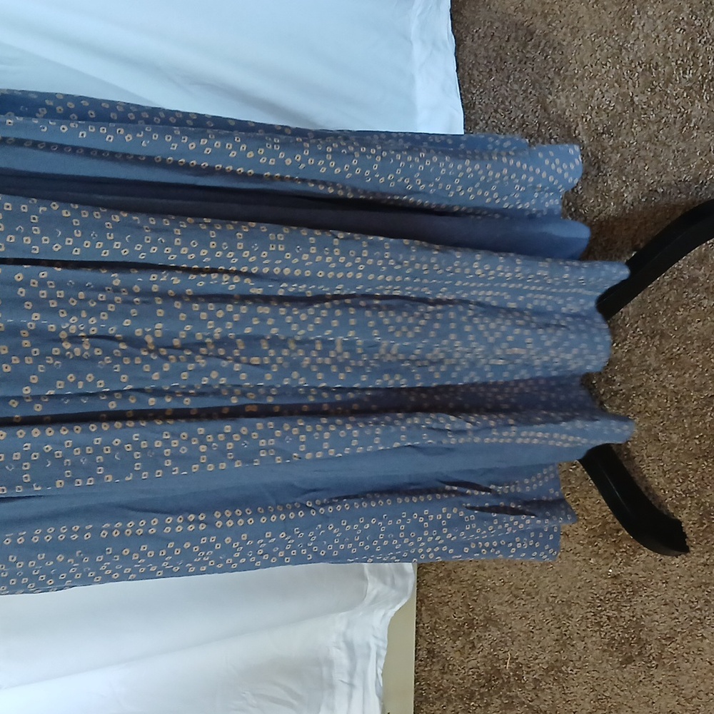💙 Rare Free People Moroccan Print Kaftan Dress | Size 12 | Boho Gypsy Vibes - Picture 9 of 12